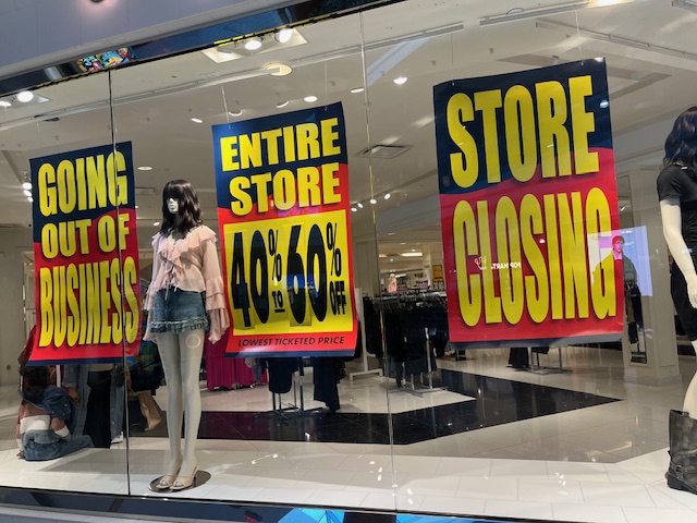 Little is left in the Forever 21 store at Cherry Hill Mall