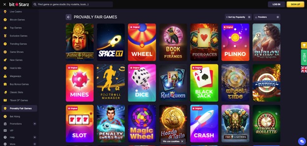 BitStarz Provably Fair Games
