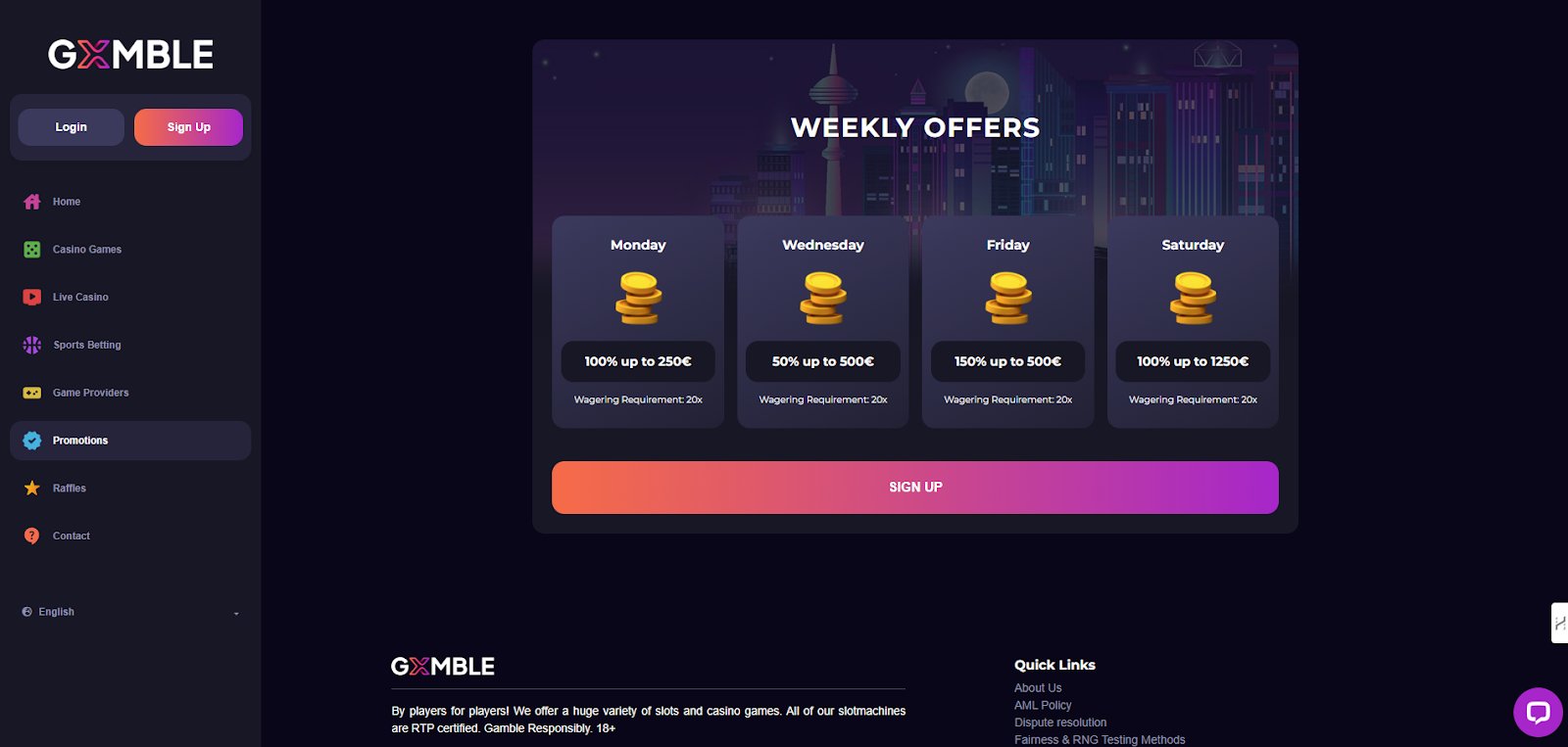 Gxmble Weekly Offers