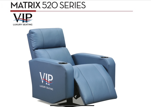 A recliner at Deptford Movies to get the big screen movie experience in comfort.