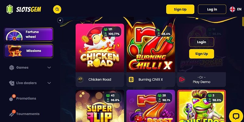 Stay Casino App Interface on Mobile Device