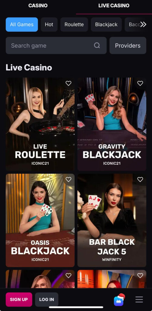 Neospin Casino App Interface on Mobile Device