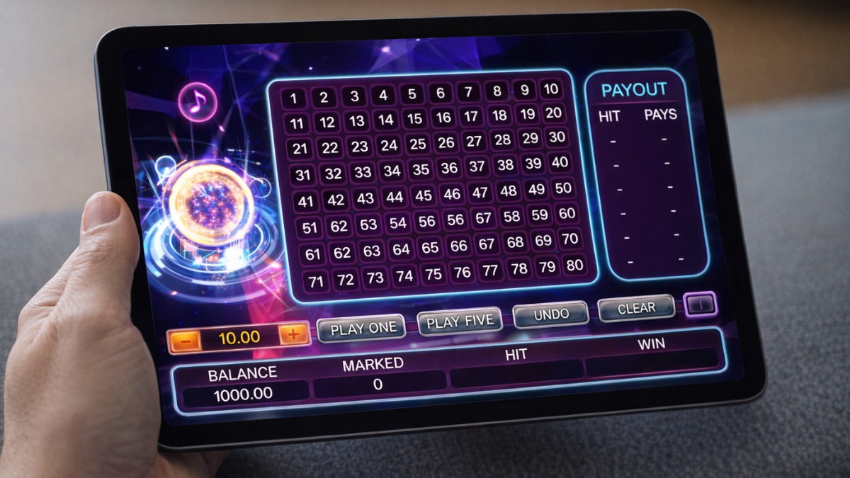 Keno game at Neospin Casino